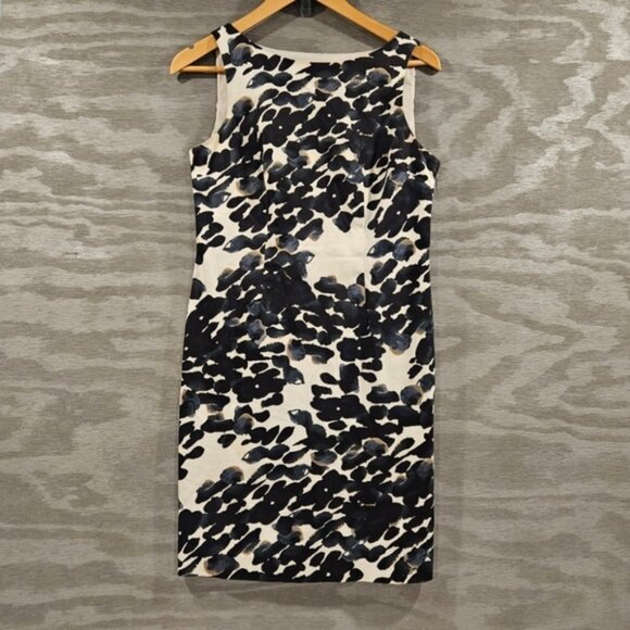 Ann Taylor Petite SZ 4P Classic Sleeveless Knee Length  Zip Lined Shift Dress - Picture 1 of 9